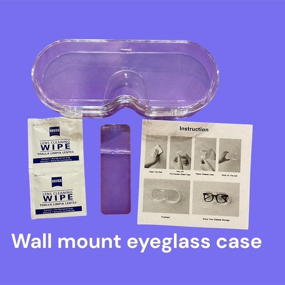 PLASTIC WALL MOUNT FLIP FRONT EYEGLASS CASE - Picture 1 of 3